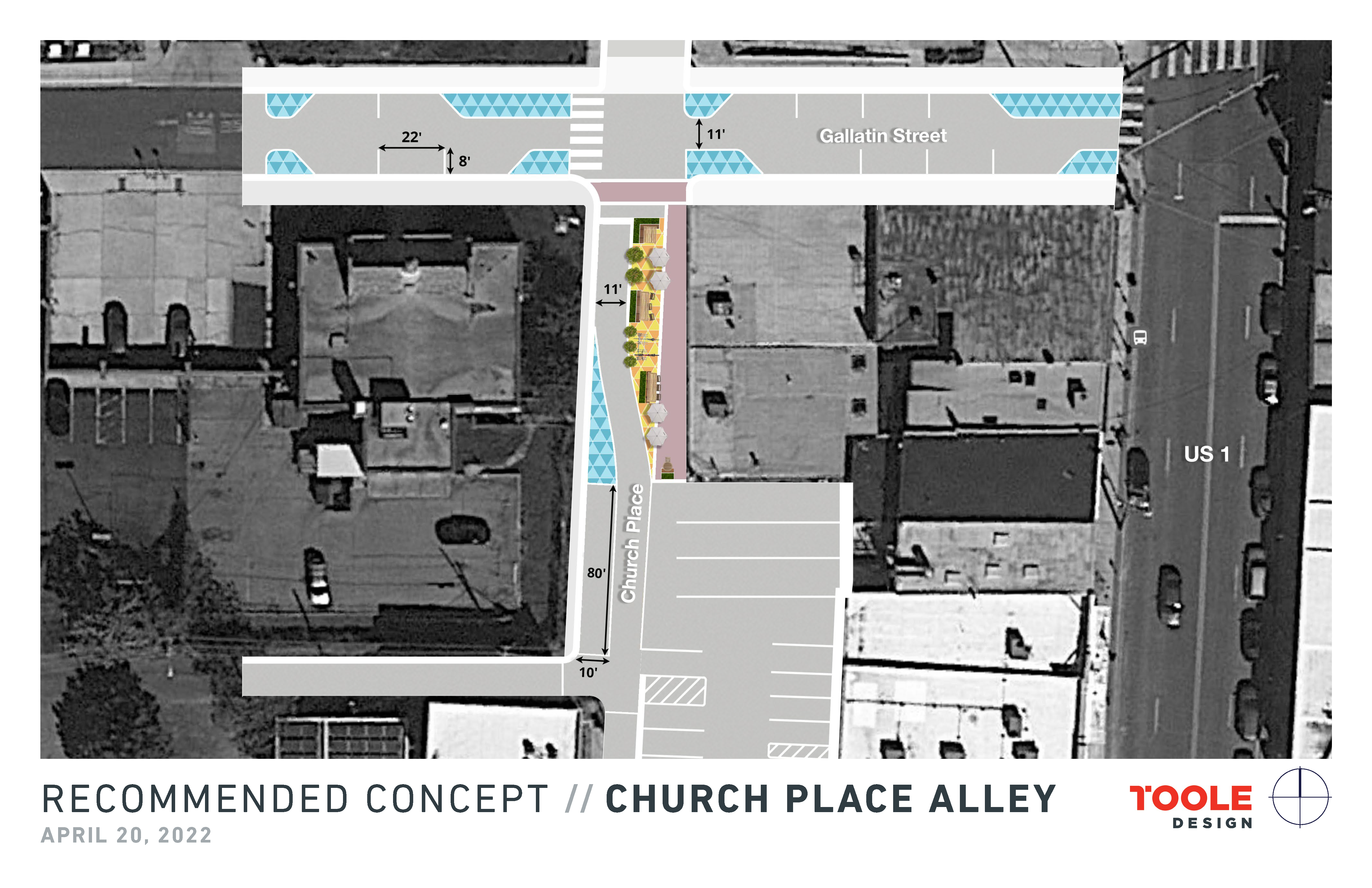 Church Place Alley Concept Design