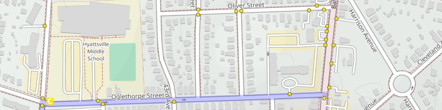 43rd Street between Oliver and Oglethorpe Streets, Hyattsville, MD