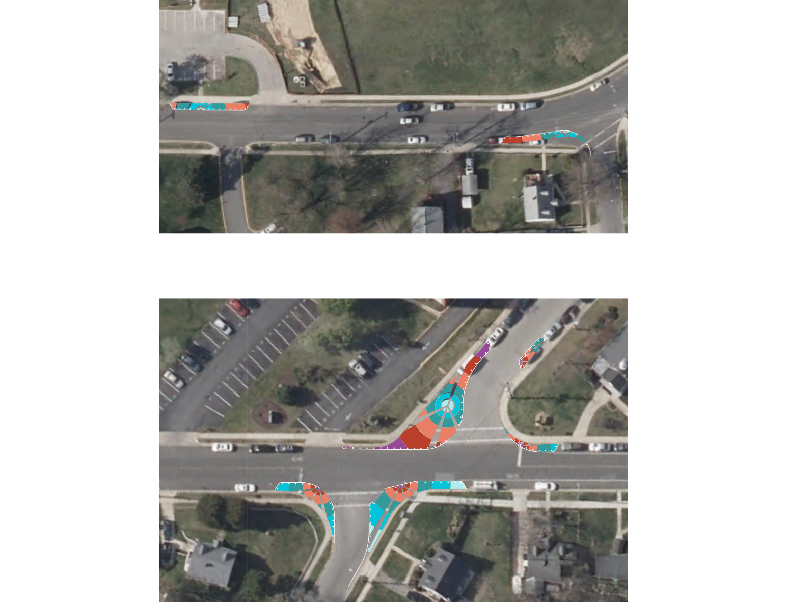 3000 Block of Nicholson Street, Traffic Calming Artwork - aerial mock-up of winning design