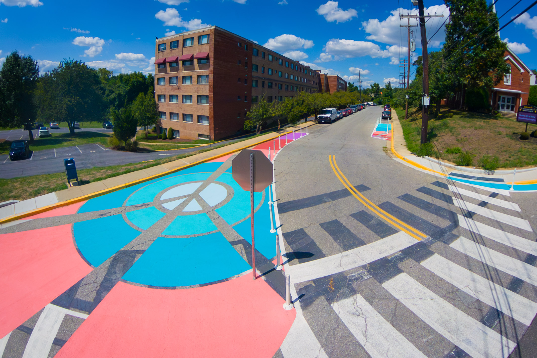 3000 block of Nicholson Street, Traffic Calming Artwork - wide view